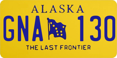 AK license plate GNA130