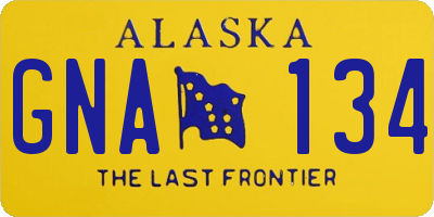 AK license plate GNA134