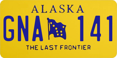 AK license plate GNA141
