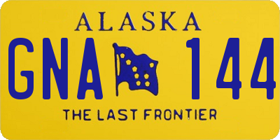 AK license plate GNA144