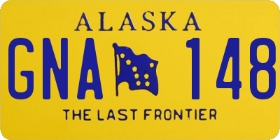 AK license plate GNA148