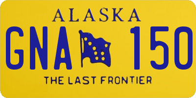 AK license plate GNA150