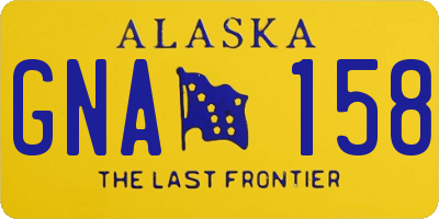 AK license plate GNA158