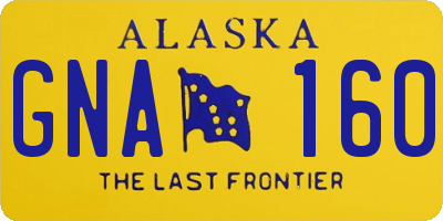 AK license plate GNA160
