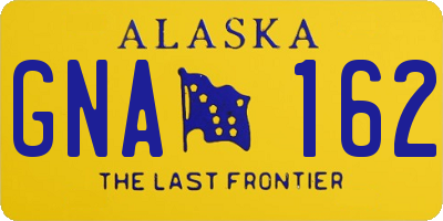 AK license plate GNA162