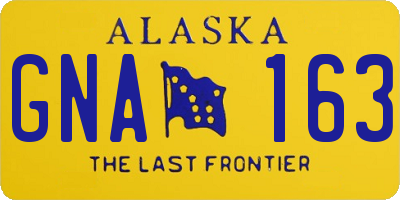 AK license plate GNA163