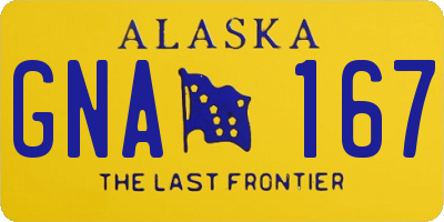 AK license plate GNA167