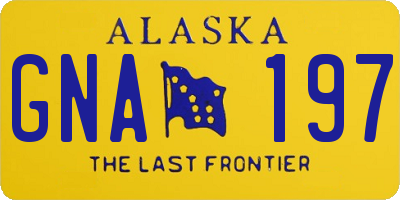 AK license plate GNA197