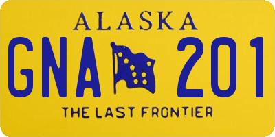 AK license plate GNA201