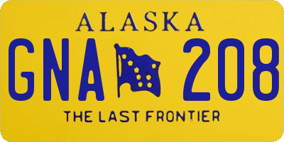 AK license plate GNA208