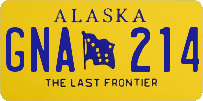 AK license plate GNA214