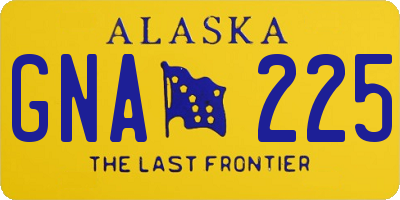 AK license plate GNA225