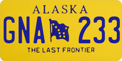 AK license plate GNA233