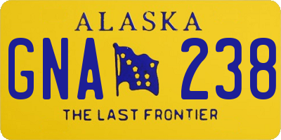 AK license plate GNA238