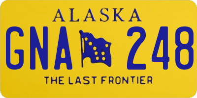 AK license plate GNA248