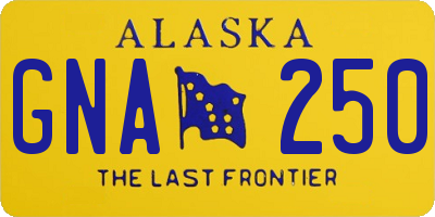 AK license plate GNA250