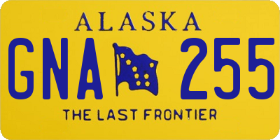 AK license plate GNA255