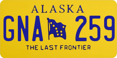 AK license plate GNA259