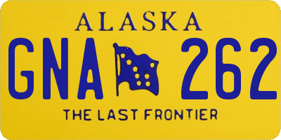 AK license plate GNA262