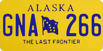 AK license plate GNA266