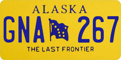 AK license plate GNA267