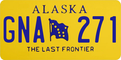 AK license plate GNA271