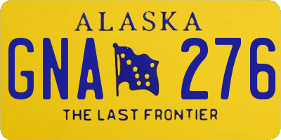 AK license plate GNA276