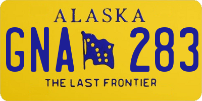 AK license plate GNA283