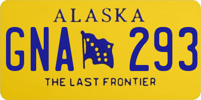 AK license plate GNA293