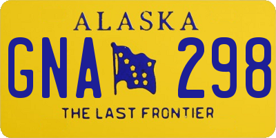 AK license plate GNA298