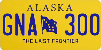 AK license plate GNA300