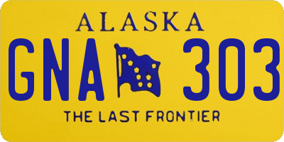 AK license plate GNA303