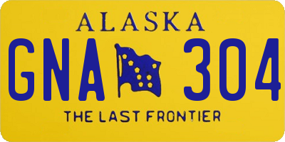 AK license plate GNA304