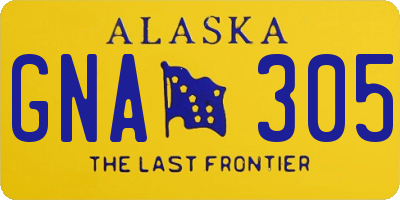 AK license plate GNA305
