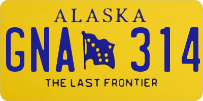 AK license plate GNA314