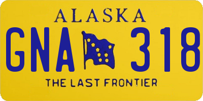 AK license plate GNA318