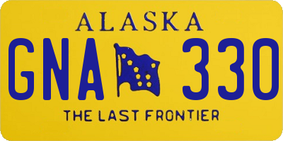 AK license plate GNA330