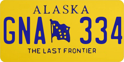 AK license plate GNA334