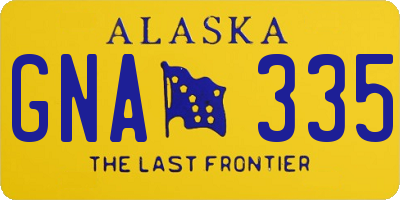 AK license plate GNA335