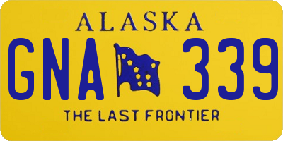 AK license plate GNA339
