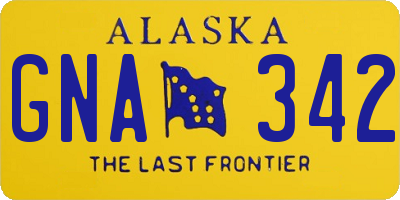 AK license plate GNA342