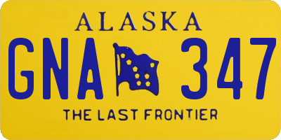 AK license plate GNA347