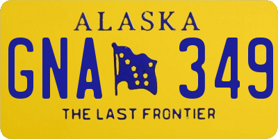 AK license plate GNA349