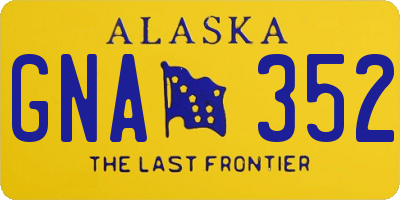 AK license plate GNA352