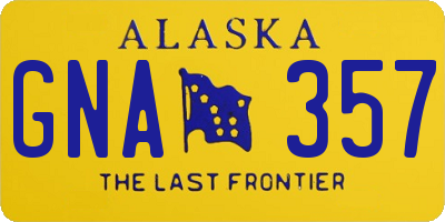 AK license plate GNA357