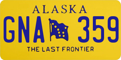 AK license plate GNA359