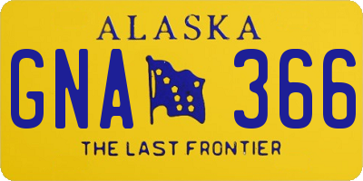 AK license plate GNA366