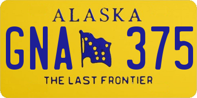 AK license plate GNA375