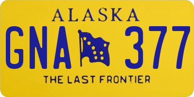 AK license plate GNA377