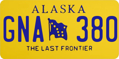 AK license plate GNA380